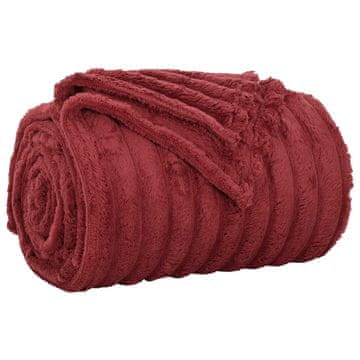 Vidaxl Odeja Bordeaux rdeča 240 x 220 cm Flis