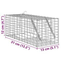Vidaxl Zamka za živali Antracit 31 x 13 x 12cm Jeklo