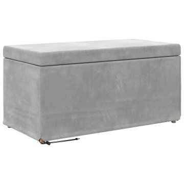 Vidaxl Stolica Svetlo siva 81 x 41 x 40 cm Samet in Umetno Leseno
