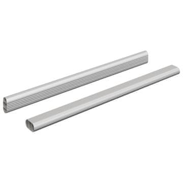 Vidaxl Palica za omaro 2 szt. srebrna 371,5 x 15 x 29 mm