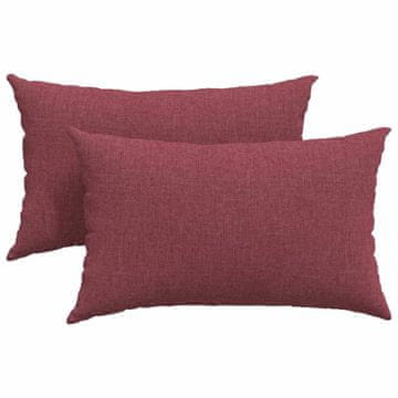 Vidaxl Blazine za kavč 2 szt. Vinorodna rdeča 50 x 30 cm blago