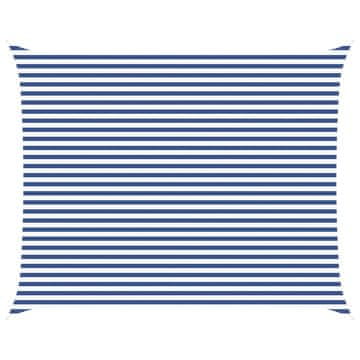 Vidaxl Sončno platno Modra in bela 4 x 5 m 100% poliester Oxford