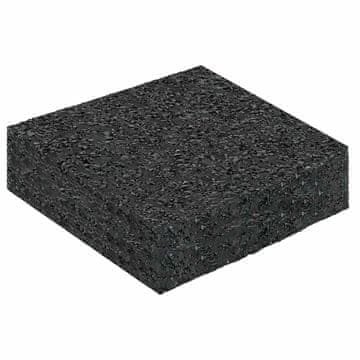 Vidaxl Tlak za patio iz gumijskega granulata Črna 9 x 9 x 2 cm Guma