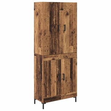 Vidaxl Visok predalnik Star les 69,5 x 34 x 180 cm Konstruiran les