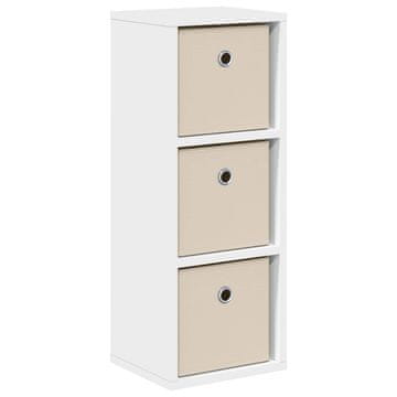 Vidaxl Strani šal s predalom Bela 25,5 x 22 x 69,5 cm