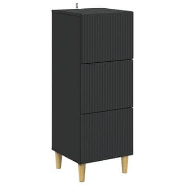Vidaxl Predalna omara Črna 33 x 34,5 x 90 cm Inženirski les