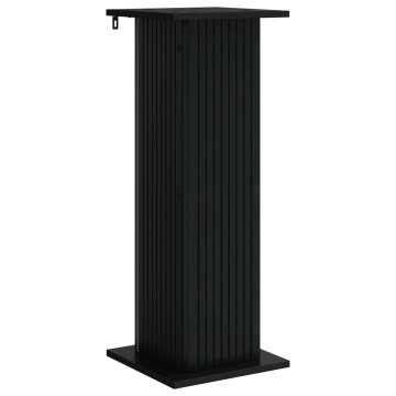 Vidaxl Stojalo za rastline Črna 30,5 x 30 x 80,5 cm Inženirski les