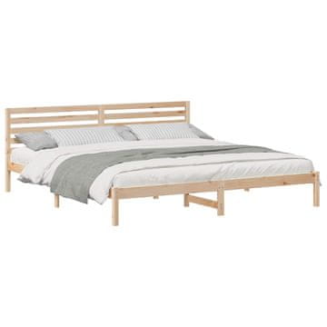 Vidaxl Konstrukcija postelje Rjava 180 x 220 cm Masivno borovo les