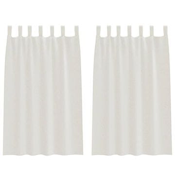 Vidaxl Voile zavesa z zavesami 2 szt. krema 175 x 140 cm Poliester