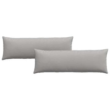 Vidaxl Blazine za kavč 2 szt. Oblačno siva 120 x 40 cm blago