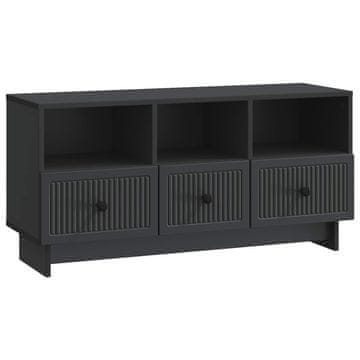 Vidaxl TV omarica s predalom Črna 102 x 34,5 x 50 cm Inženirski les