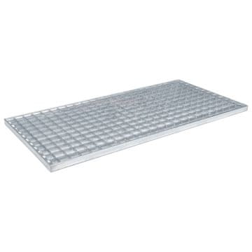 Vidaxl Rešetka srebrna 80 x 40 x 2 cm Jeklo vroče pocinkano