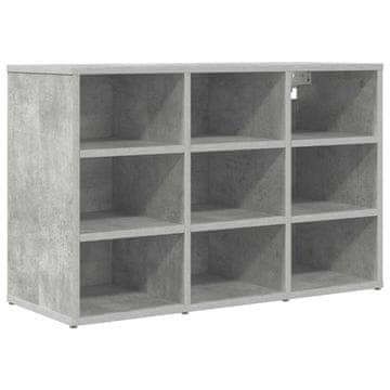Vidaxl Omara za čevlje Betonsko siva 77,5 x 30 x 51 cm Konstruiran les