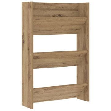 Vidaxl Omara za čevlje Umetni hrast 60 x 18 x 90 cm Konstruiran les