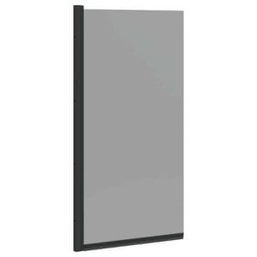 Vidaxl Kopalna tuš zavesa Črna 68 x 130 cm Kaljeno steklo