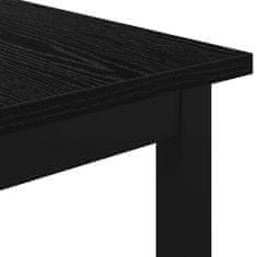 Vidaxl klop Črna Orehovina 160 x 35 x 45 cm Konstruiran les