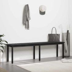 Vidaxl klop Črna Orehovina 160 x 35 x 45 cm Konstruiran les