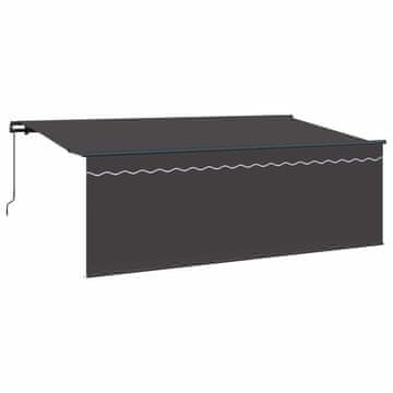 Vidaxl Retraktilna tenda Antracit 400 x 200 cm Poliester in aluminij