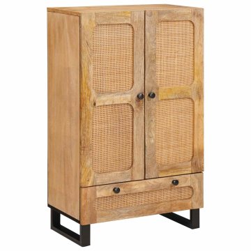 Vidaxl Visok predalnik Rjava 40 x 33 x 110 cm Masiven les manga