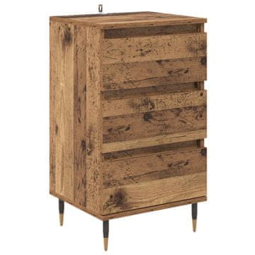 Vidaxl Strani šal s predalom Star les 35 x 40 x 70 cm Konstruiran les