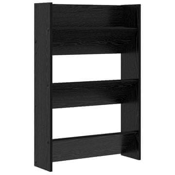 Vidaxl Omara za čevlje Črna Orehovina 60 x 18 x 90 cm Konstruiran les