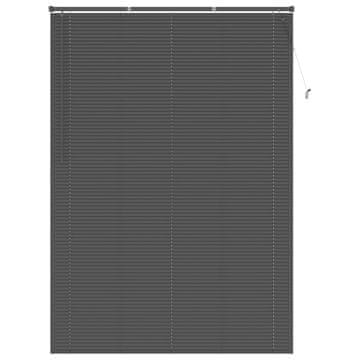 Vidaxl Venecijanska žaluzija Srebrno siva 213 x 140 cm 25 mm PVC