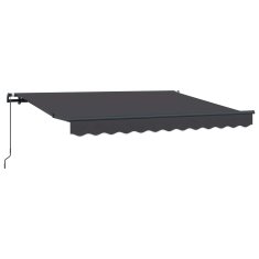 Vidaxl Ročna tenda 3 x 2 m Antracit 100% poliester