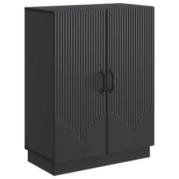 Vidaxl Strani šal Črna 66 x 34,5 x 87 cm Inženirski les