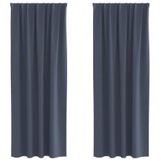 Vidaxl Zavese za zatemnitev z obroči 2 szt. Antracit 245 x 140 cm