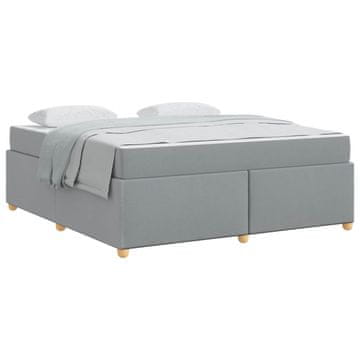 Vidaxl Konstrukcija postelje Svetlo siva 180 x 200 cm blago
