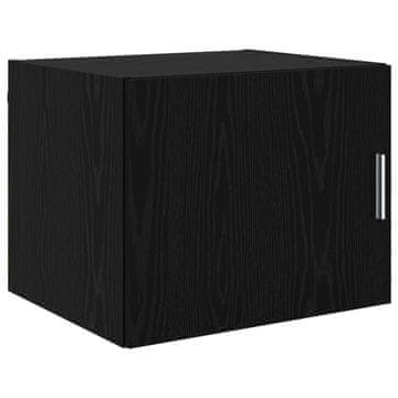 Vidaxl Omarica na steni Črni hrast 50 x 42,5 x 40 cm Konstruiran les