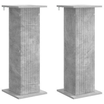 Vidaxl Stojalo za rastline 2 kos Betonsko siva 30,5 x 30 x 80,5 cm