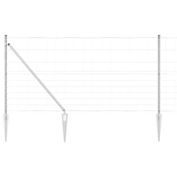 Vidaxl Varjena žična ograja s konicami 25 x 1,2 m (Š x V)