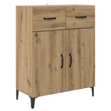 Vidaxl Strani šal Umetni hrast 69,5 x 34 x 90 cm Konstruiran les