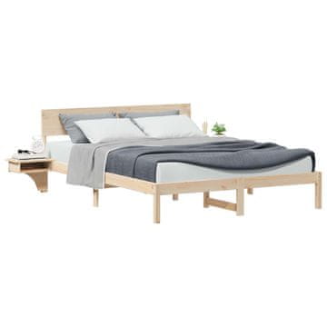 Vidaxl Konstrukcija postelje Rjava 160 x 200 cm Masivno borovo les