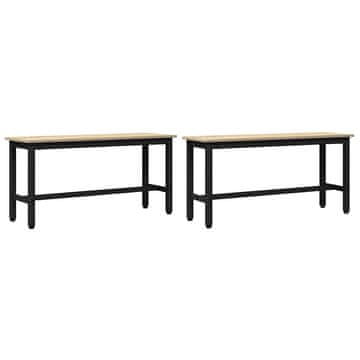 Vidaxl Jedilna klop 2 szt. Sonoma hrast 100 x 32,5 x 48,5 cm