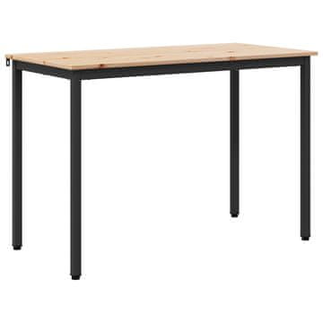 Vidaxl Jedilna miza Naravna 110 x 55 x 75 cm Masivno borovo les