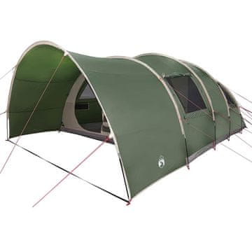 Vidaxl Tunis šotor za 8 oseb s streho Zelena 710 x 460 x 245 cm