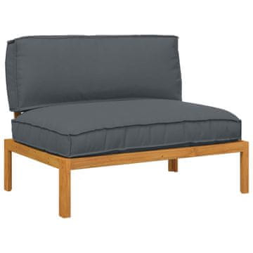 Vidaxl Kavčna garnitura Antracit 120 x 92 x 69 cm Masiven les akacije