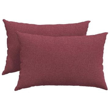 Vidaxl Blazine za kavč 2 szt. Vinorodna rdeča 60 x 40 cm blago
