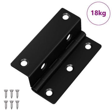 Vidaxl Tečaj 537 szt. Črna 38 x 17 x 60 mm elezo