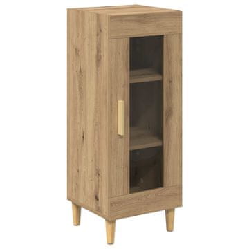 Vidaxl Strani šal Umetni hrast 34,5 x 32,5 x 90 cm Konstruiran les