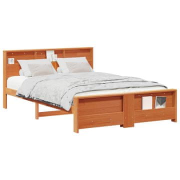 Vidaxl Konstrukcija postelje Voskast rjav 160 x 200 cm Konstruiran les