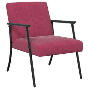 Vidaxl fotelj Vinorodna rdeča 59 x 75 x 78 cm Žamet