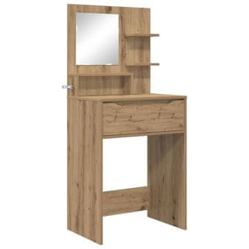 Vidaxl Toaletne mize za spalnice Umetni hrast 80 x 39,6 x 135 cm