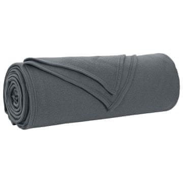Vidaxl Odeja Temno siva 280 x 210 cm Flis