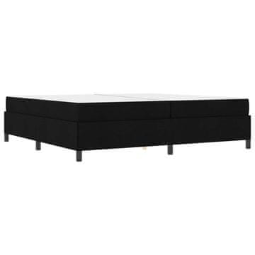 Vidaxl Postelja z vzmetnico z vzmetnico Črna 200 x 200 cm blago