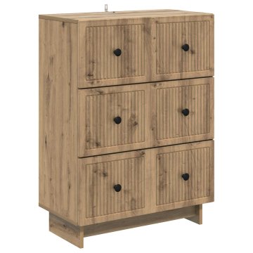 Vidaxl Predalna omara Artisan hrast 66 x 34,5 x 90 cm Inženirski les