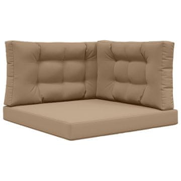 Vidaxl Zunanja blazina za kavč 3 szt. Taupe Poliester