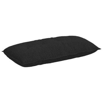 Vidaxl Poglavni vzglavnik Črna 100 x 19 x 50 cm blago